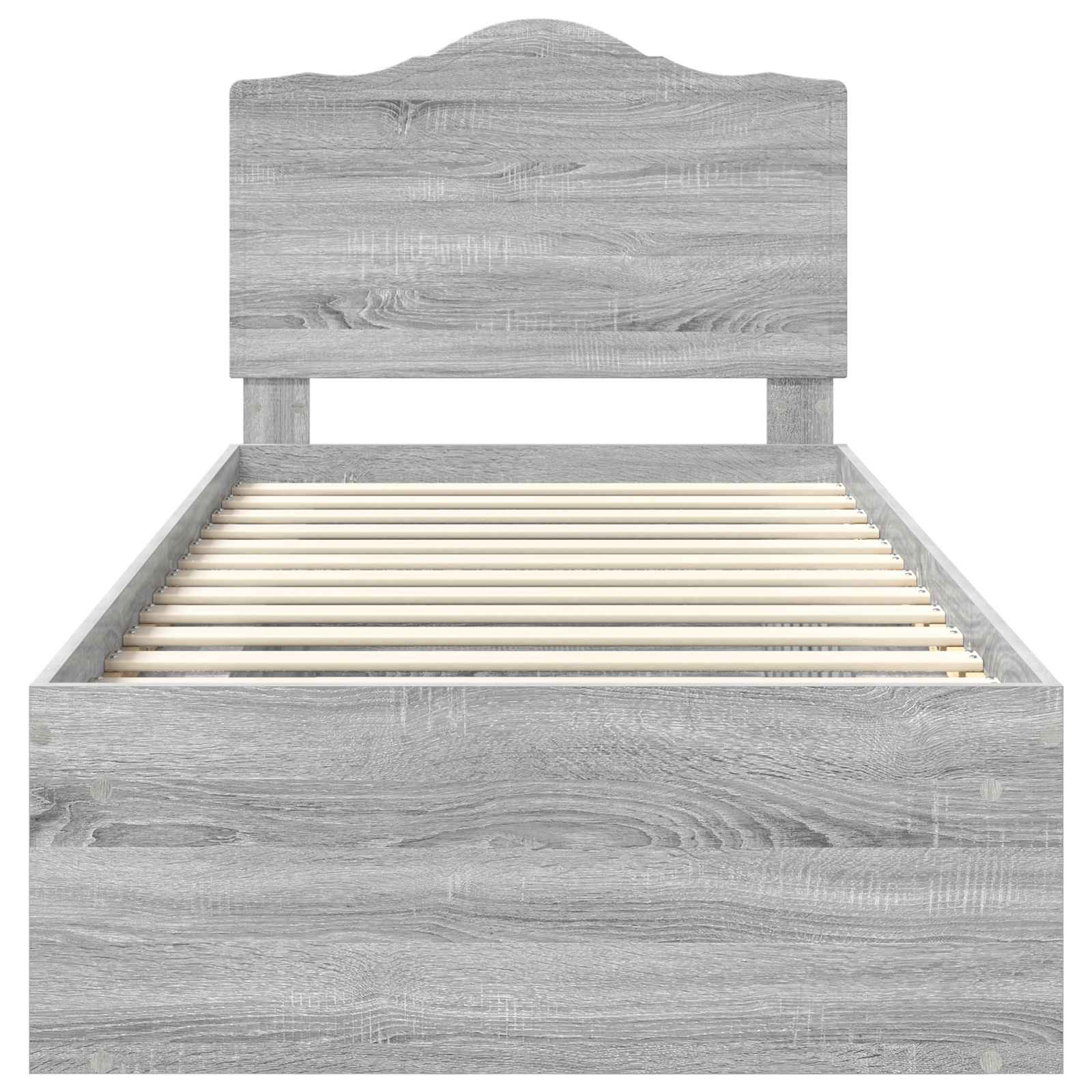 Bedframe Grijs Sonoma 90 x 200 cm Massief grenenhout