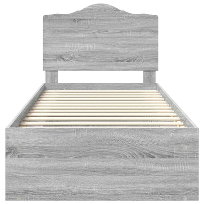 Bedframe Grijs Sonoma 90 x 200 cm Massief grenenhout