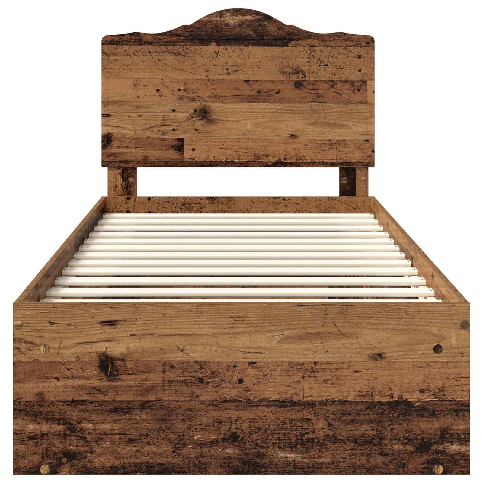 Bedframe met hoofdeinde Oudhout 90 x 200 cm Massief grenenhout