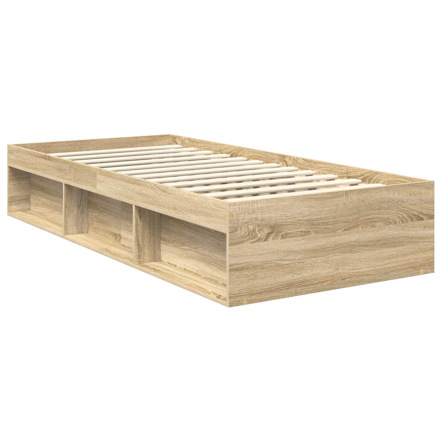 Bedframe met hoofdeinde Sonoma 90 x 190 cm Massief grenenhout