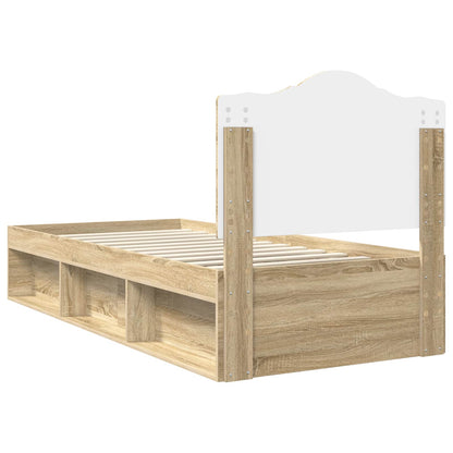 Bedframe met hoofdeinde Sonoma 90 x 190 cm Massief grenenhout