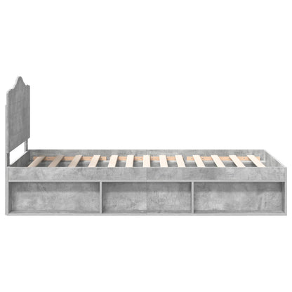 Bedframe Concerte Grijs 90 x 190 cm Massief grenenhout
