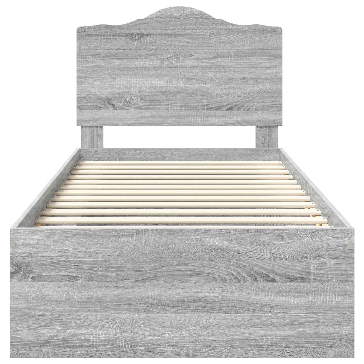 Bedframe Grijs Sonoma 90 x 190 cm Massief grenenhout
