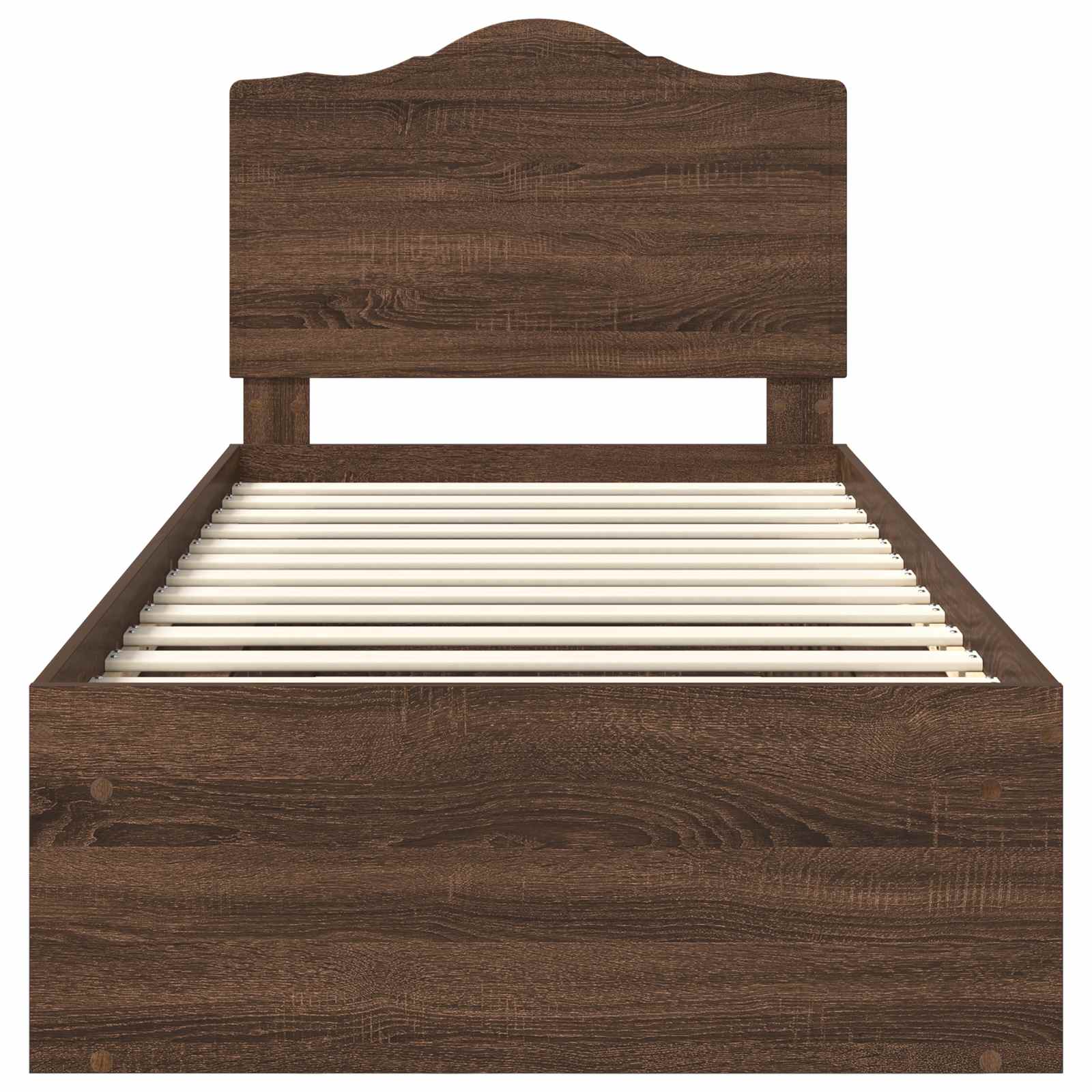 Bedframe Bruin Eiken 90 x 190 cm Massief grenenhout