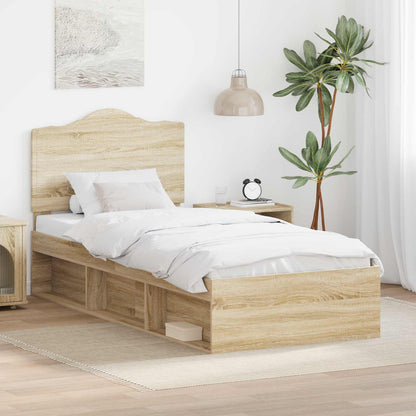 Bedframe Sonoma Eiken 75 x 190 cm Massief grenenhout