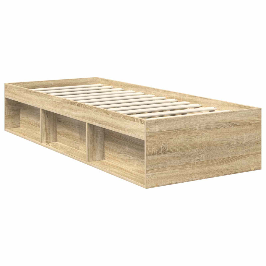 Bedframe Sonoma Eiken 75 x 190 cm Massief grenenhout