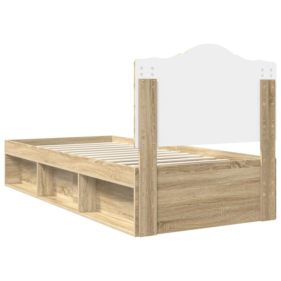Bedframe Sonoma Eiken 75 x 190 cm Massief grenenhout