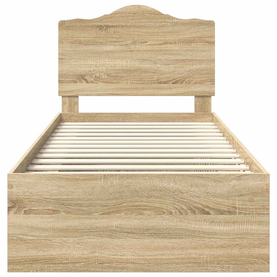 Bedframe Sonoma Eiken 75 x 190 cm Massief grenenhout