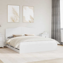 Bedframe met lade met opslag Wit 200 x 200 cm Ingenieurshout
