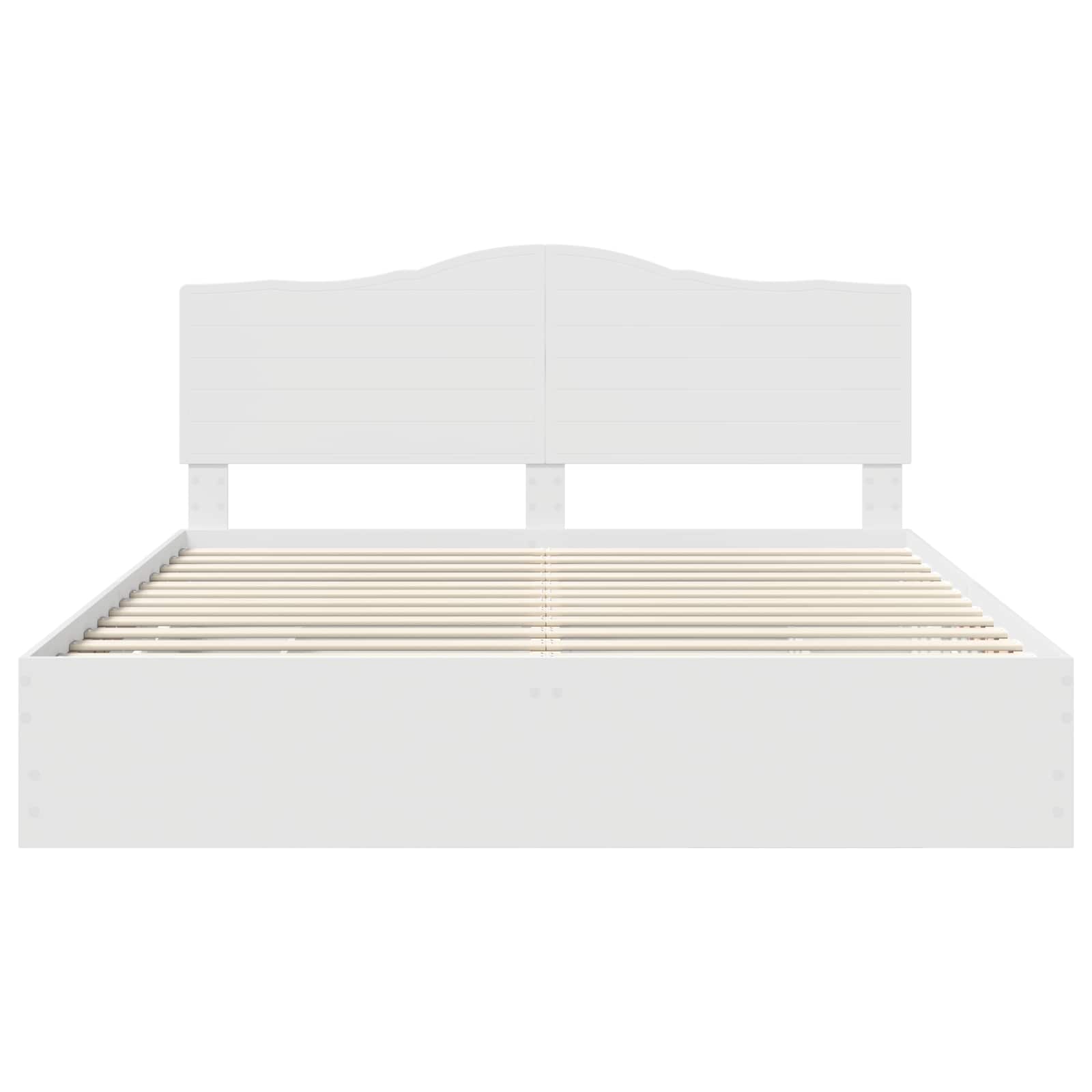 Bedframe met lade met opslag Wit 200 x 200 cm Ingenieurshout