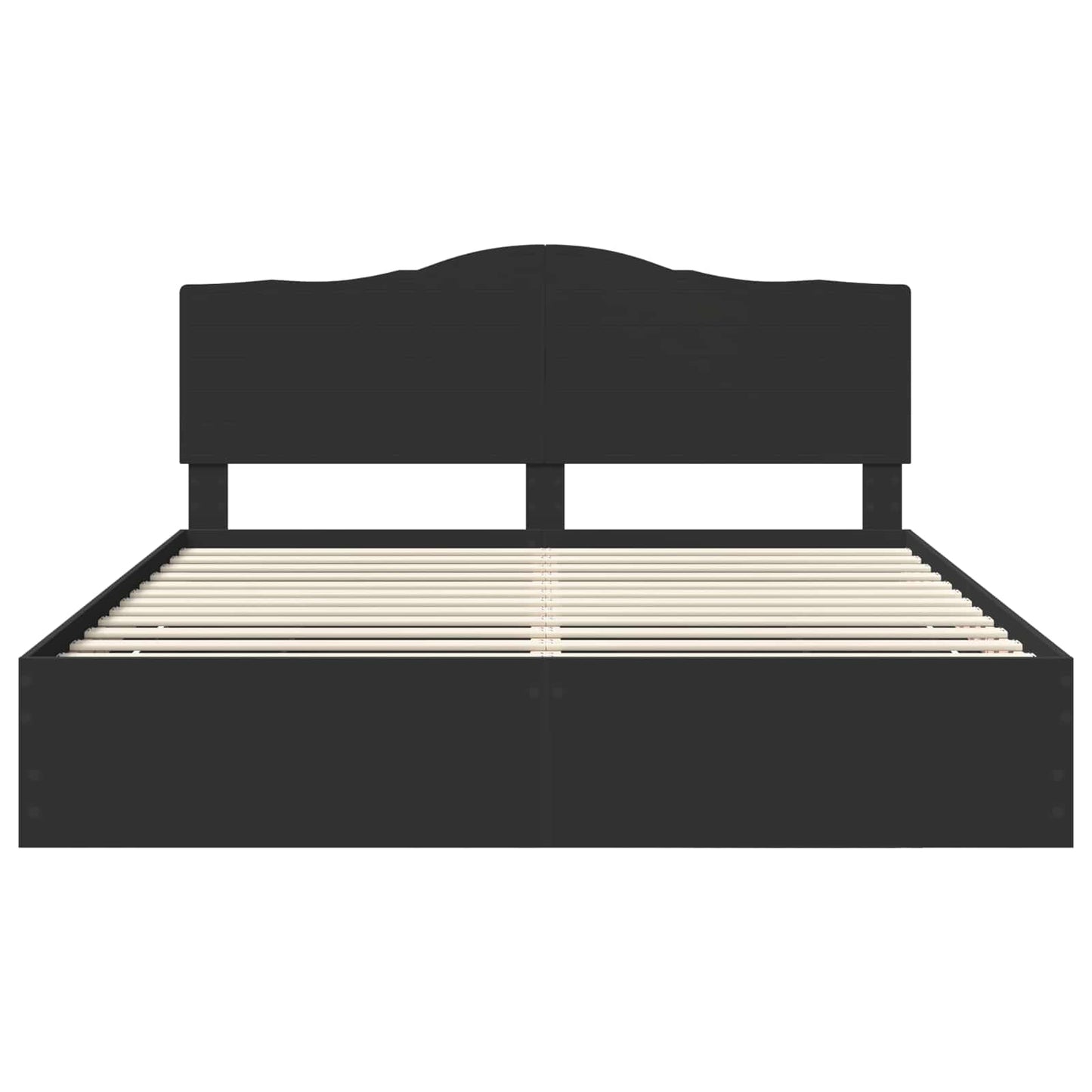 Bedframe met lade met opslag Zwart 200 x 200 cm Ingenieurshout