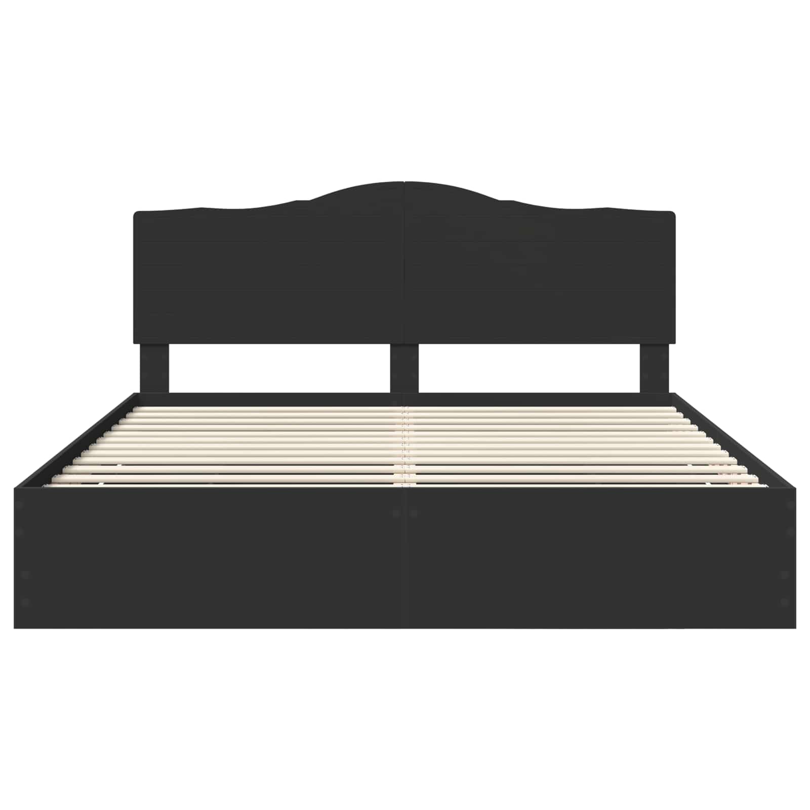 Bedframe met lade met opslag Zwart 200 x 200 cm Ingenieurshout