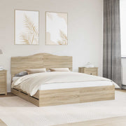 Bedframe 200x200 cm Sonoma eiken met lade