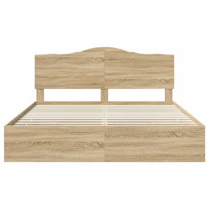 Bedframe met lade Sonoma Eiken 200 x 200 cm Ingenieurshout
