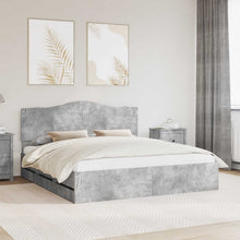 Bedframe met lade Beton Grijs 200 x 200 cm Ingenieurshout