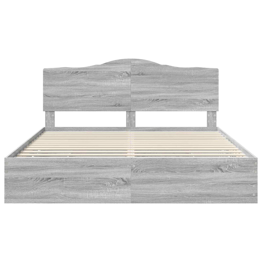 Bedframe met lade Grijs sonoma 200 x 200 cm Ingenieurshout
