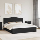 Bedframe 180x200 cm zwart met lades ingenieurshout