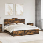 Bedframe met lade gerookt eiken 180x200 cm