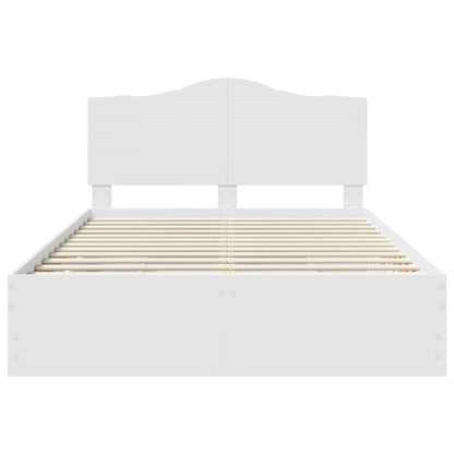 Bedframe met lade met opslag Wit 160 x 200 cm Ingenieurshout