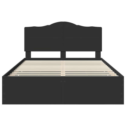 Bedframe met lade met opslag Zwart 160 x 200 cm Ingenieurshout