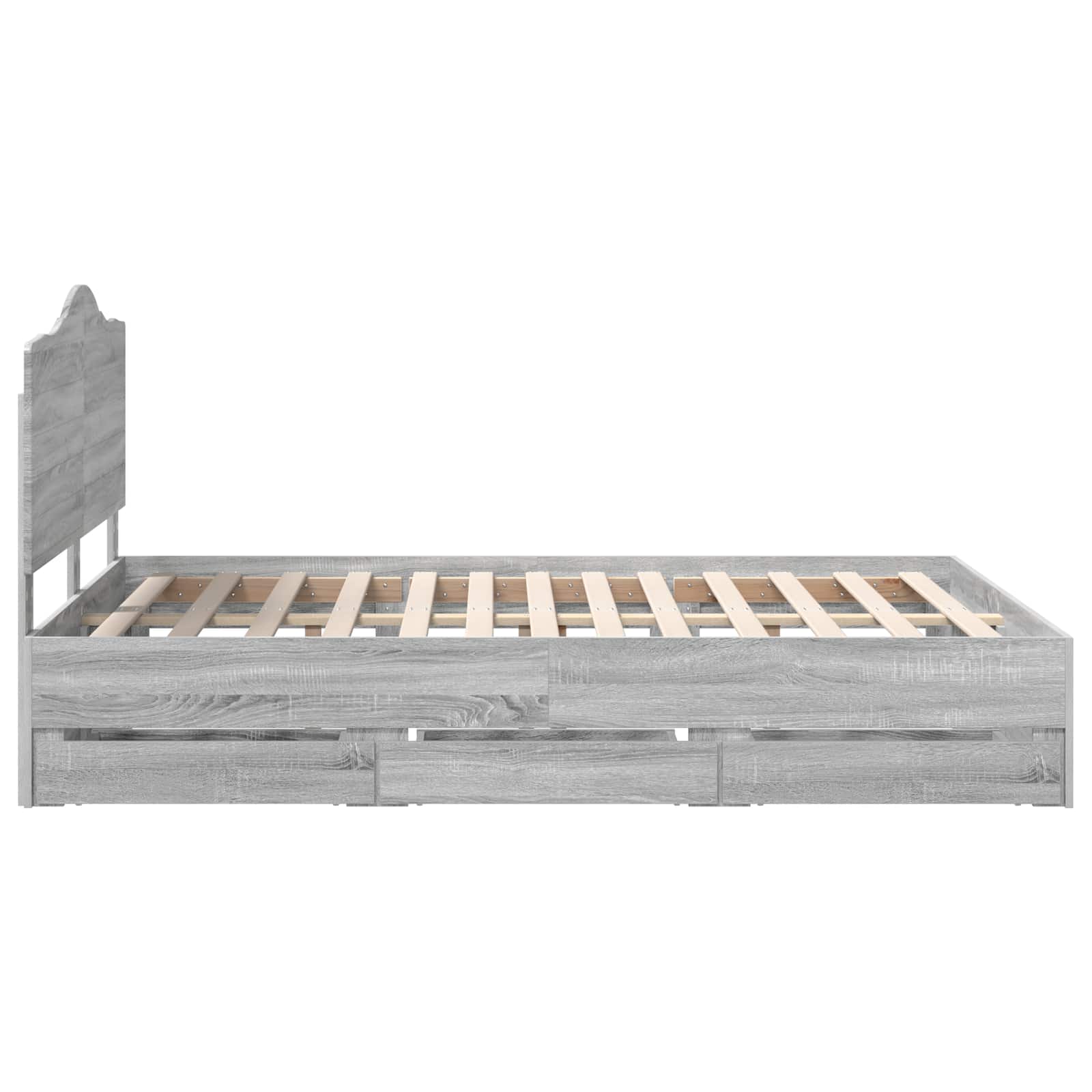 Bedframe met lade Grijze Sonoma 160 x 200 cm Ingenieurshout