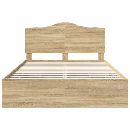 Bedframe met lade Sonoma Eiken 150 x 200 cm Ingenieurshout