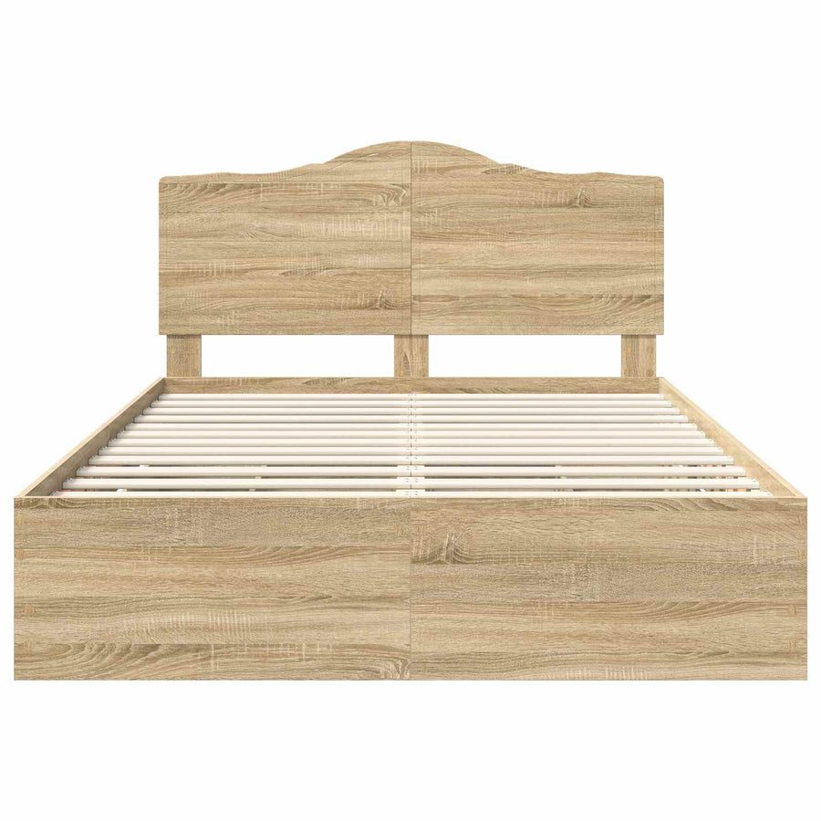 Bedframe met lade Sonoma Eiken 150 x 200 cm Ingenieurshout