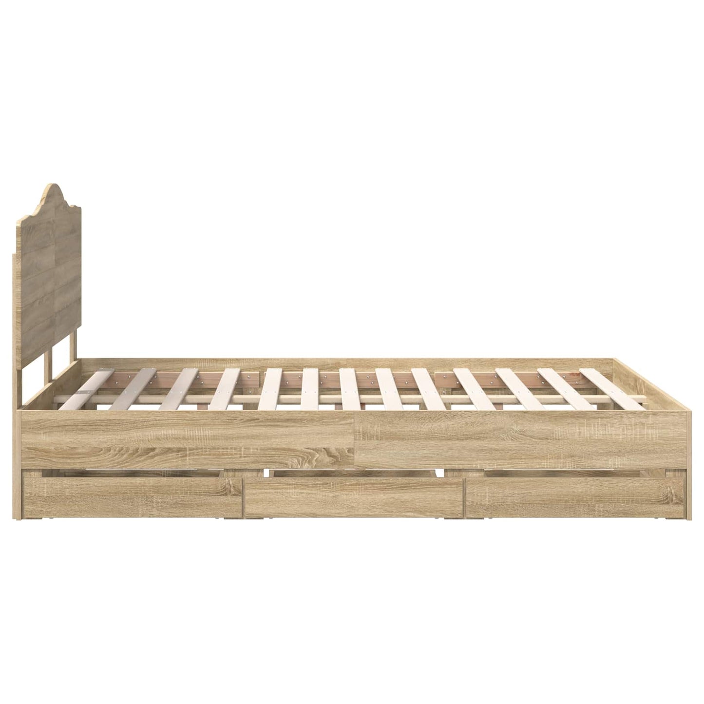 Bedframe met lade Sonoma Eiken 150 x 200 cm Ingenieurshout