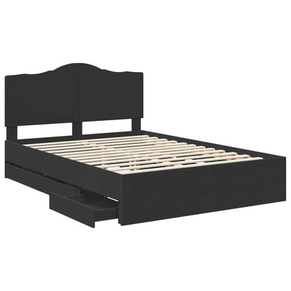Bedframe met lade met opslag Zwart 140 x 200 cm Ingenieurshout
