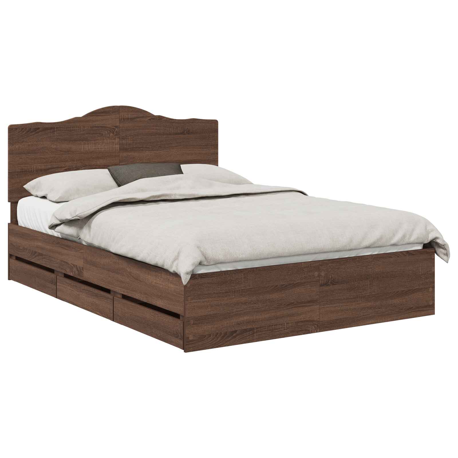 Bedframe met lade Bruine eik 140 x 200 cm Ingenieurshout