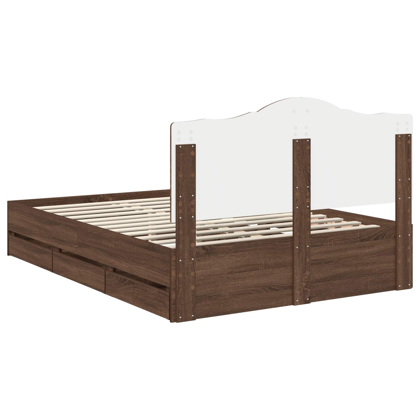 Bedframe met lade Bruine eik 140 x 200 cm Ingenieurshout