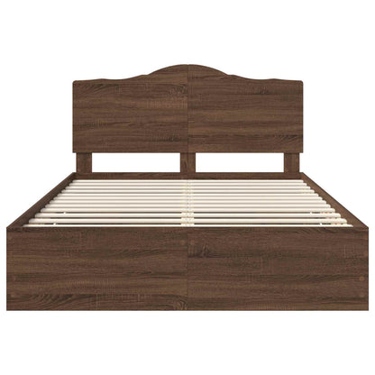 Bedframe met lade Bruine eik 140 x 200 cm Ingenieurshout