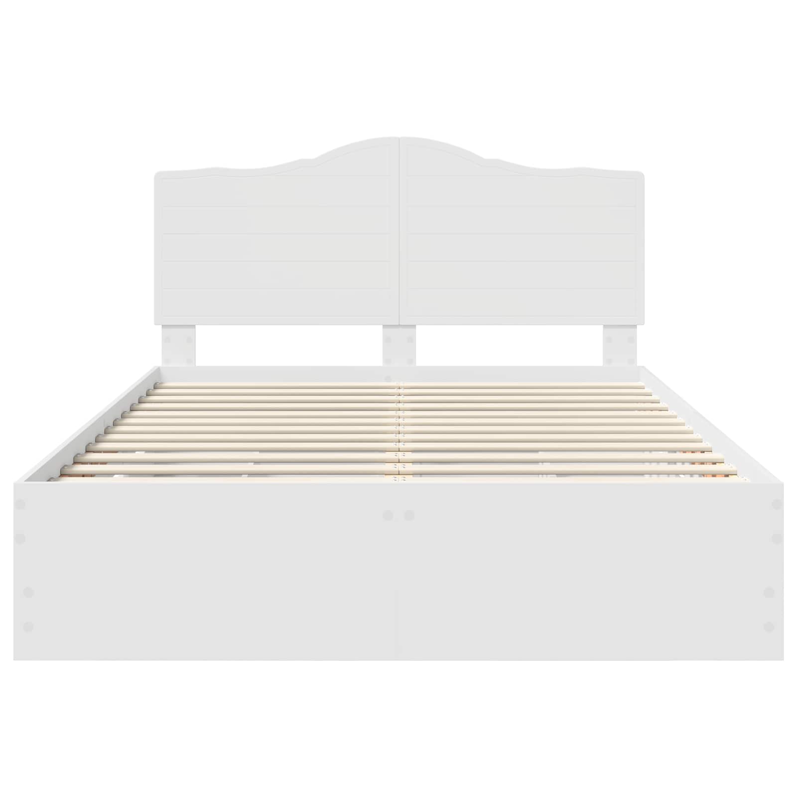 Bedframe met lade met opslag Wit 140 x 190 cm Ingenieurshout