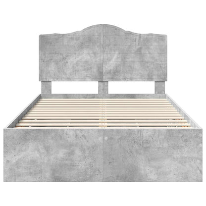 Bedframe met lade Beton Grijs 135 x 190 cm Ingenieurshout