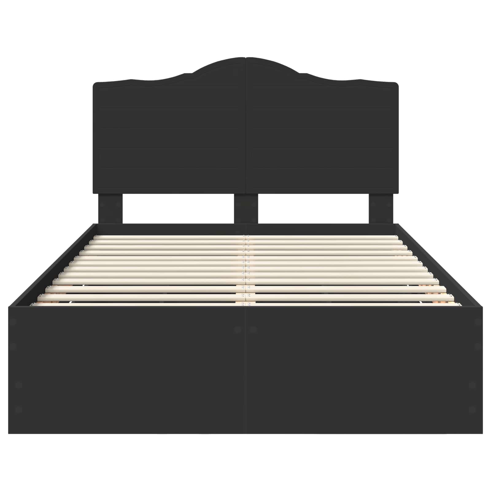 Bedframe met lade met opslag Zwart 120 x 200 cm Ingenieurshout