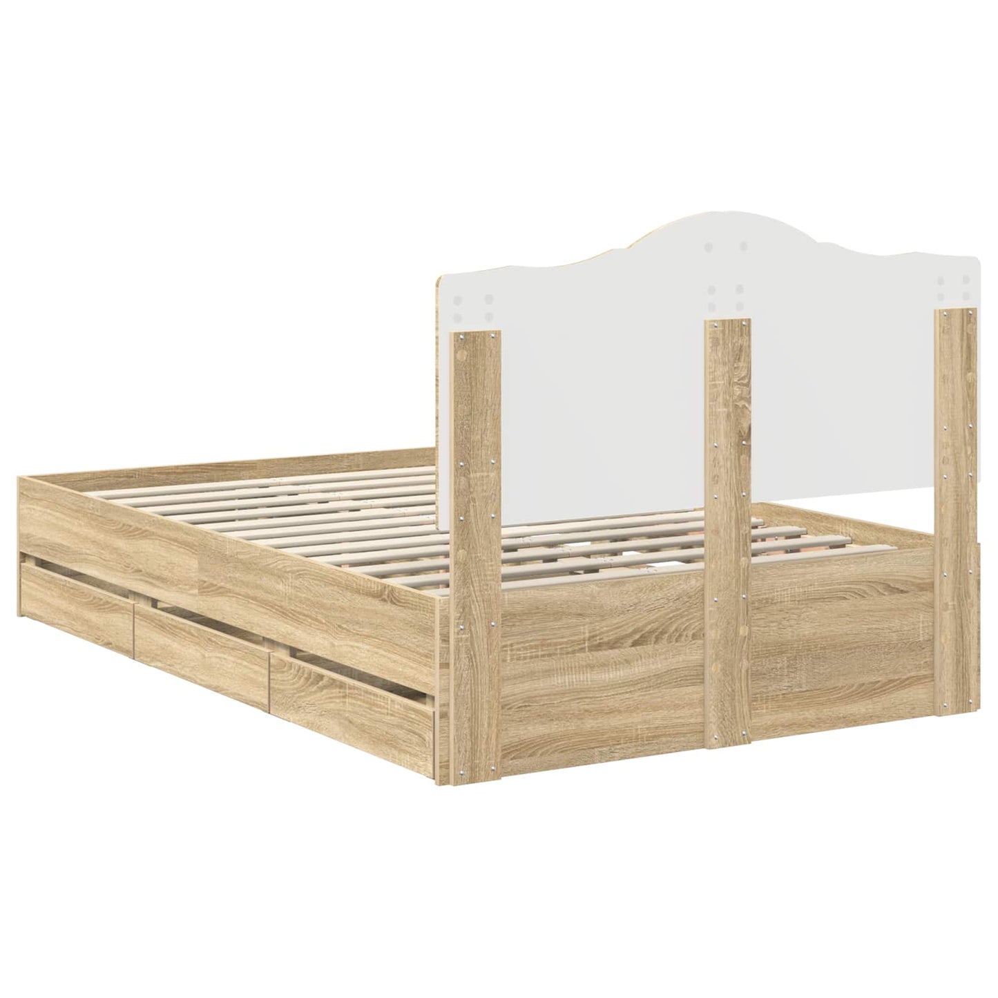 Bedframe met lade Sonoma Eiken 120 x 200 cm Ingenieurshout