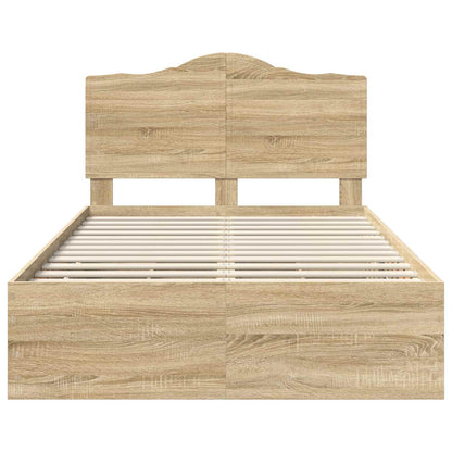 Bedframe met lade Sonoma Eiken 120 x 200 cm Ingenieurshout