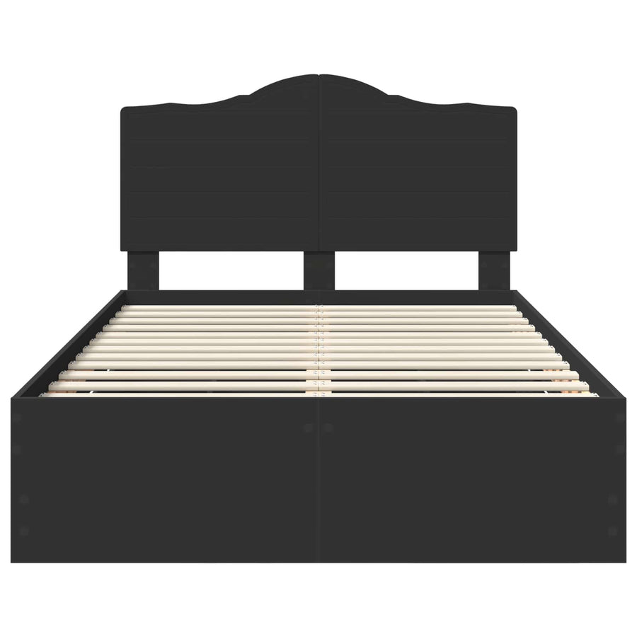 Bedframe met lade met opslag Zwart 120 x 190 cm Ingenieurshout