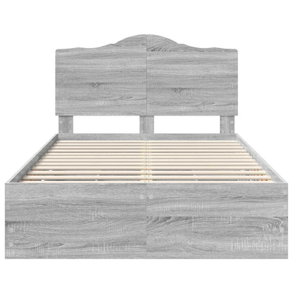 Bedframe met lade Grijze Sonoma 120 x 190 cm Ingenieurshout