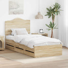 Bedframe met lade 100x200 cm Sonoma eiken