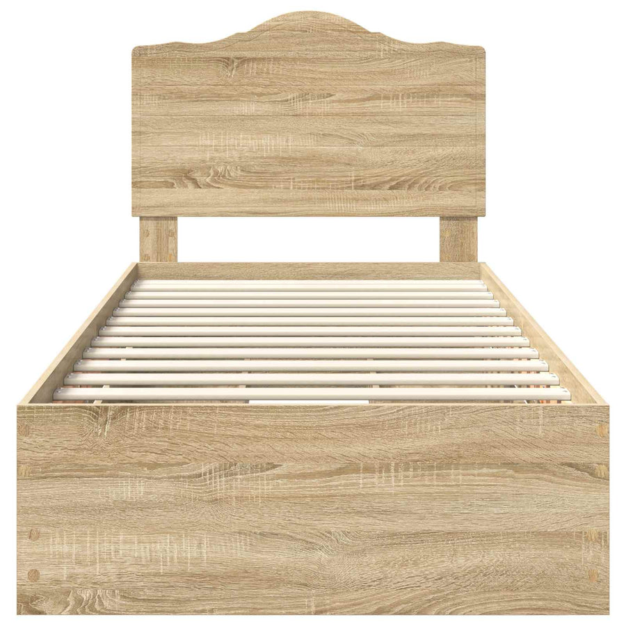 Bedframe met lade Sonoma Eiken 100 x 200 cm Ingenieurshout