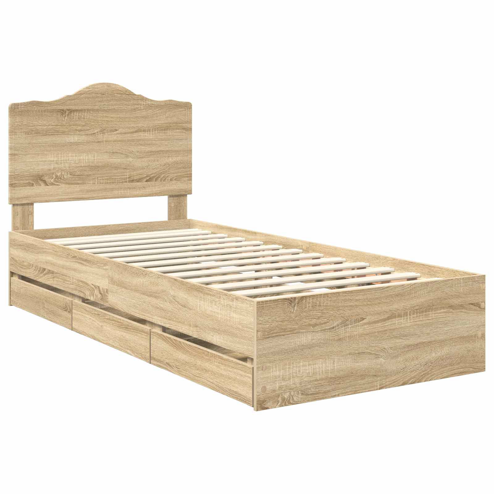 Bedframe met lade Sonoma Eiken 90 x 200 cm Ingenieurshout