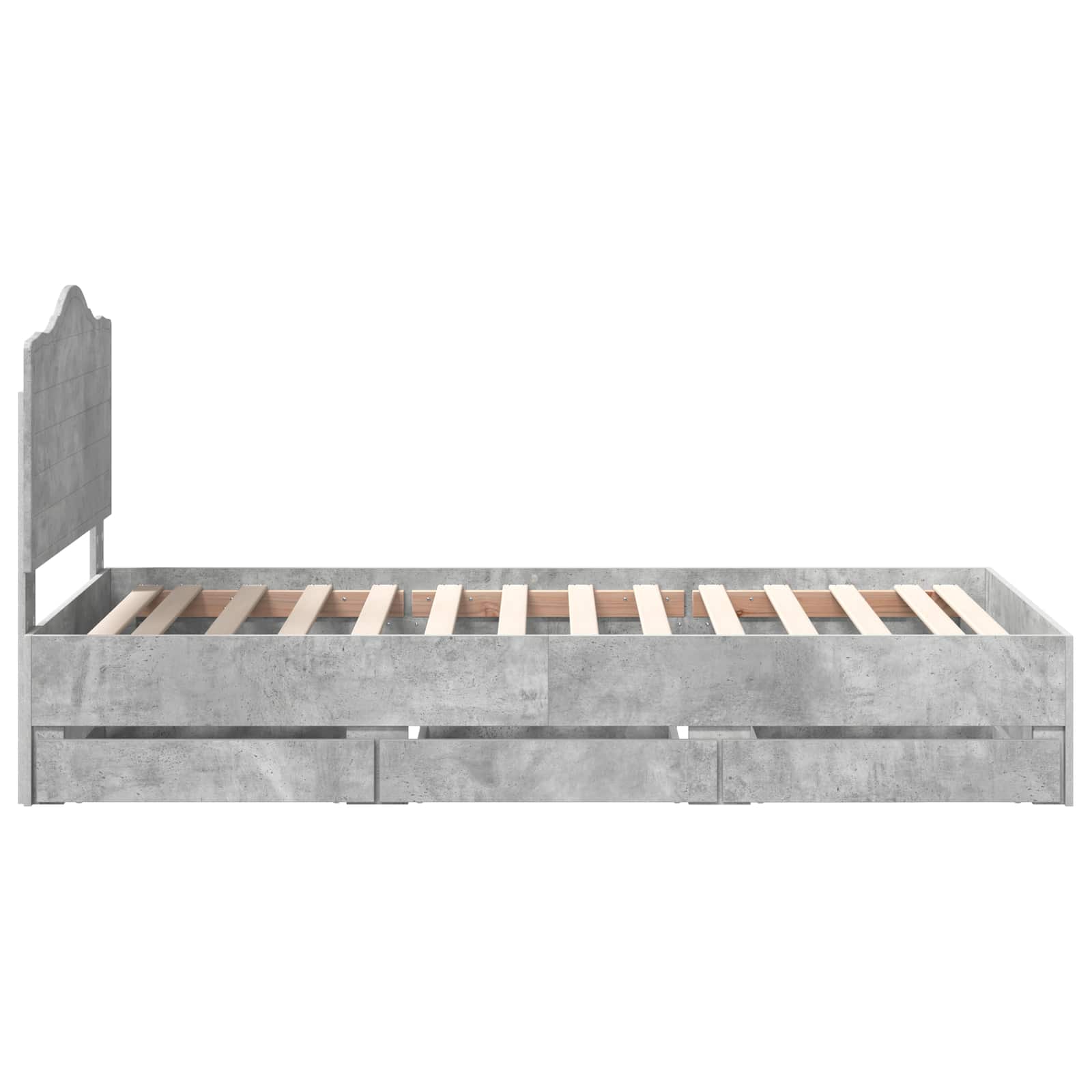 Bedframe met lade Beton Grijs 90 x 200 cm Ingenieurshout