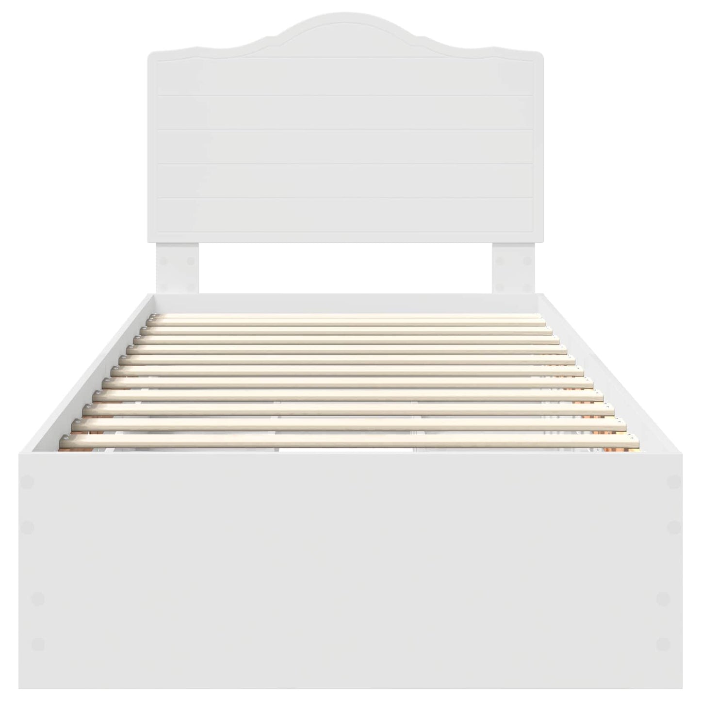 Bedframe met lade met hoofdeinde Wit 90 x 190 cm Ingenieurshout