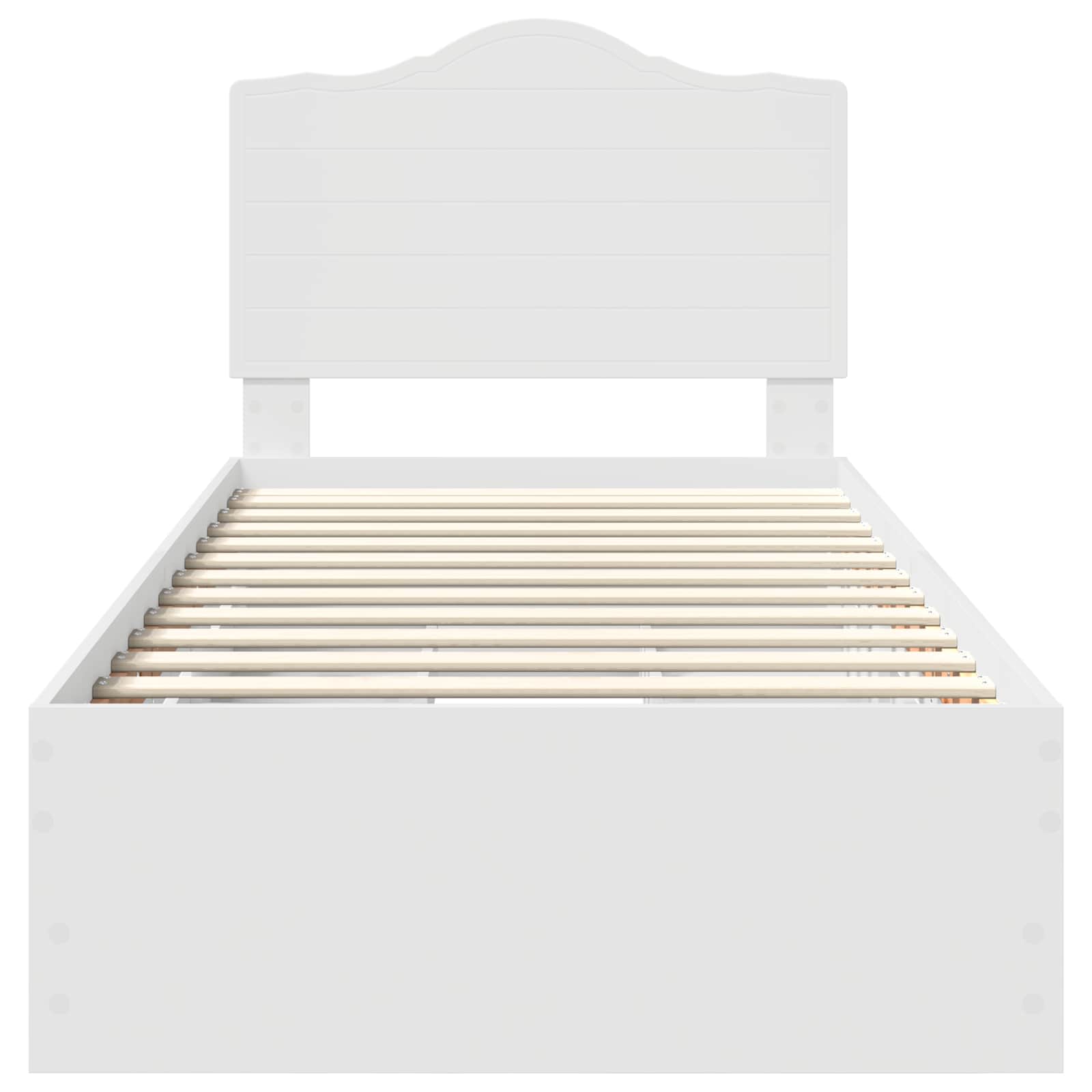 Bedframe met lade met hoofdeinde Wit 90 x 190 cm Ingenieurshout