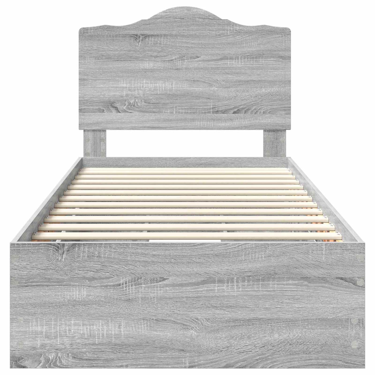 Bedframe met lade Grijze Sonoma 90 x 190 cm Ingenieurshout