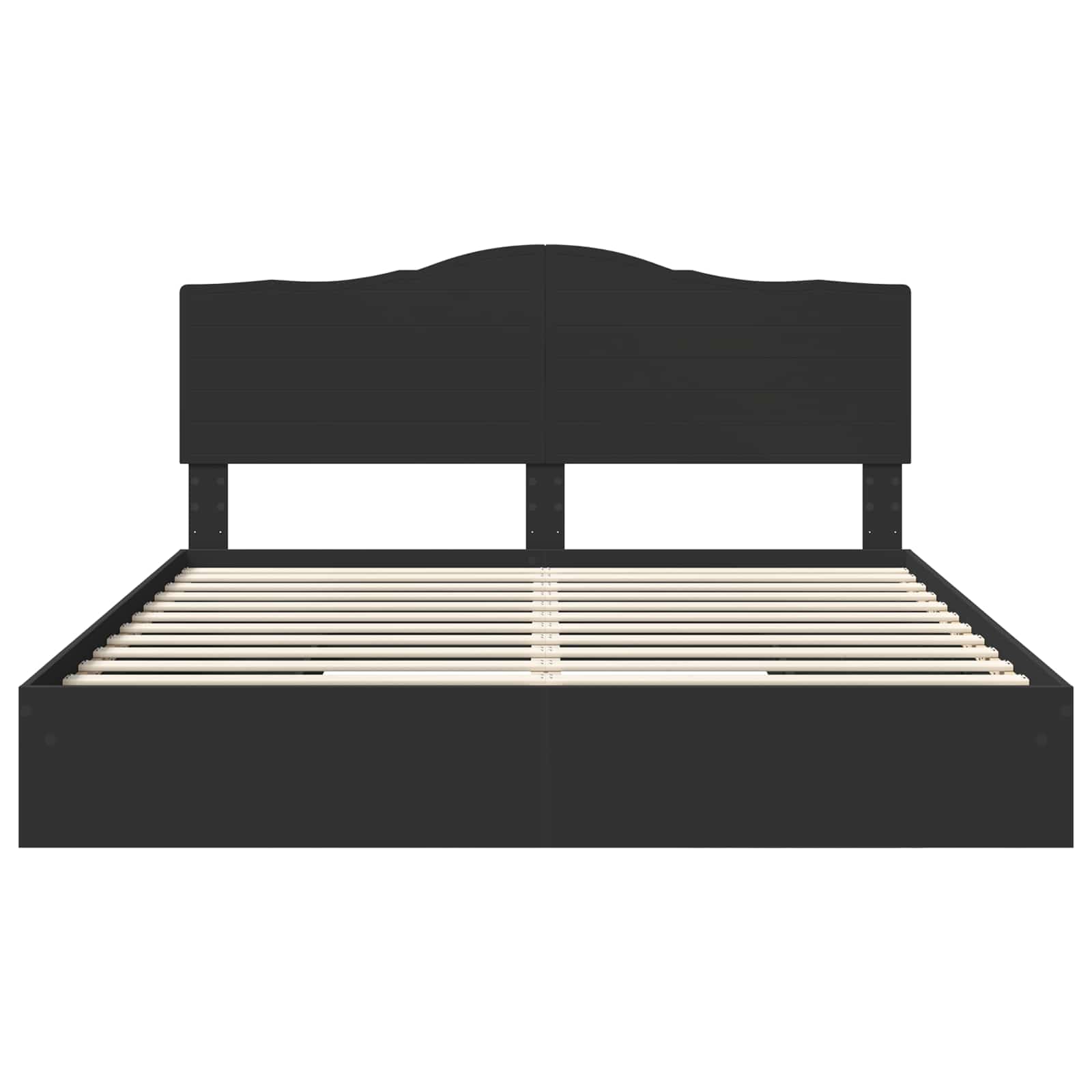 Bedframe met lade met opslag Zwart 200 x 200 cm Bewerkt hout
