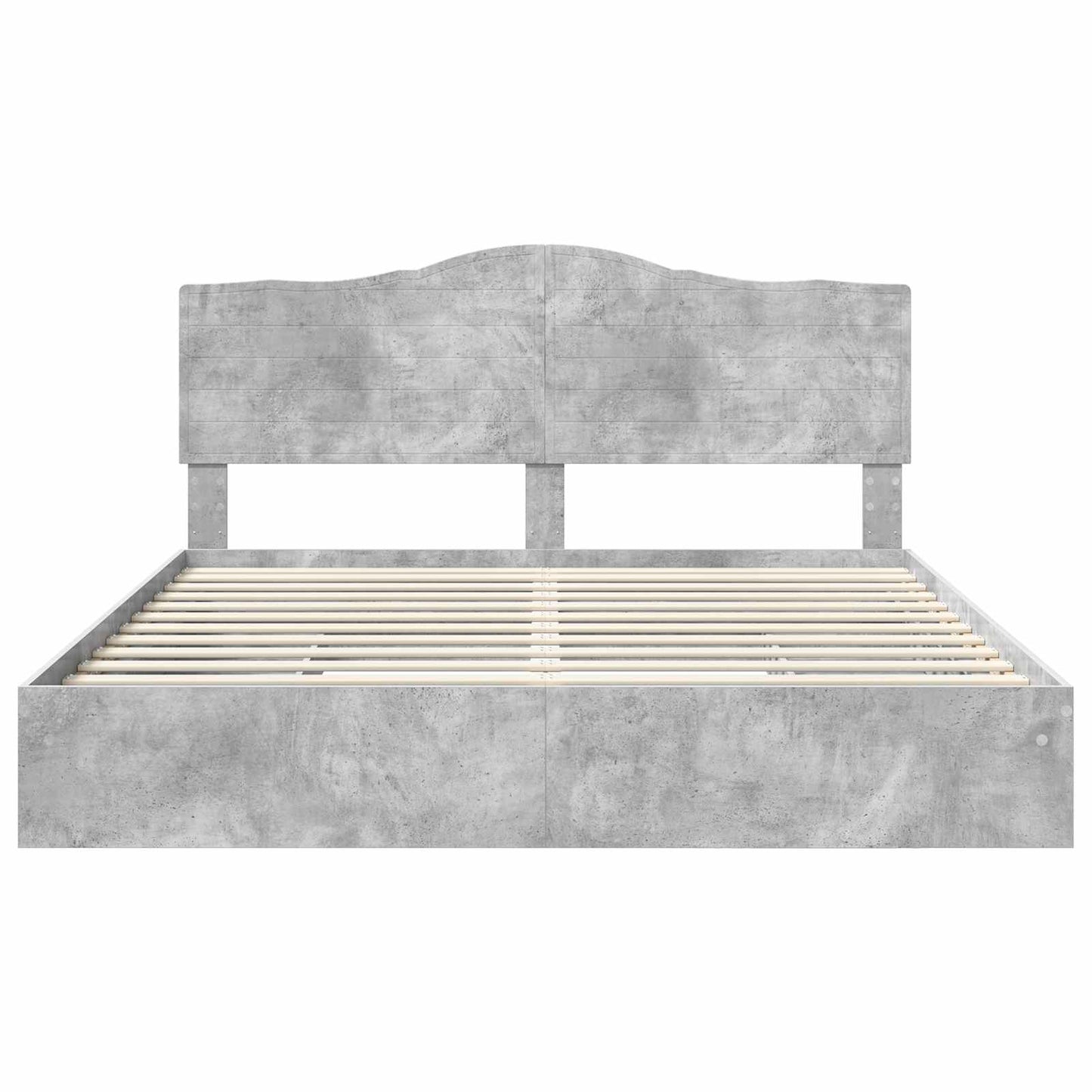 Bedframe met lade Beton Grijs 200 x 200 cm Bewerkt hout