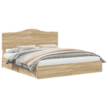 Opslag bed met lade Sonoma Eiken 180 x 200 cm Bewerkt hout