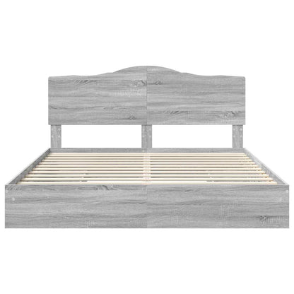 Bedframe met lade Grijs Sonoma 180 x 200 cm Bewerkt hout